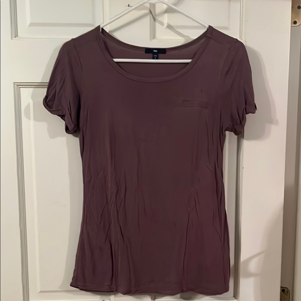 GAP Women's Short Sleeve Top in Mauve